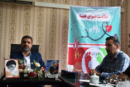 جلسه هماهنگی هفته سلامت در شهرستان علی آبادکتول برگزار شد