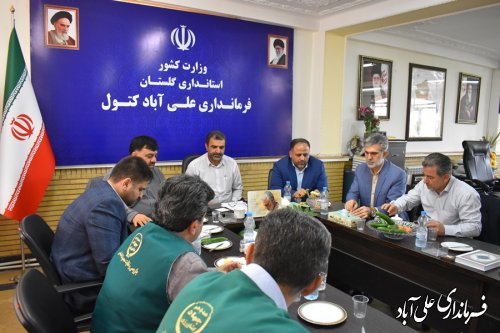 جلسه اضطراری شورای آرد ونان شهرستان علی آباد کتول برگزار شد 